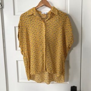 Mango yellow dress top